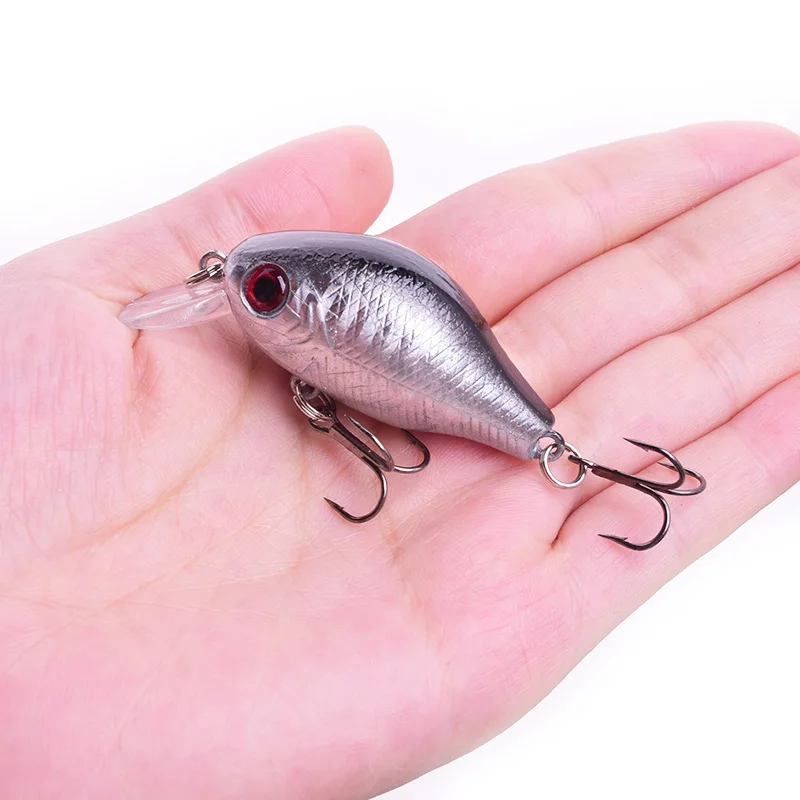 Señuelos de Pesca con manivela Wobbler, 5cm, 8g, Isca, plástico duro, Artificial, Japón, Crankbait, carpa, lubina, aparejos de Pesca, 1 ud.