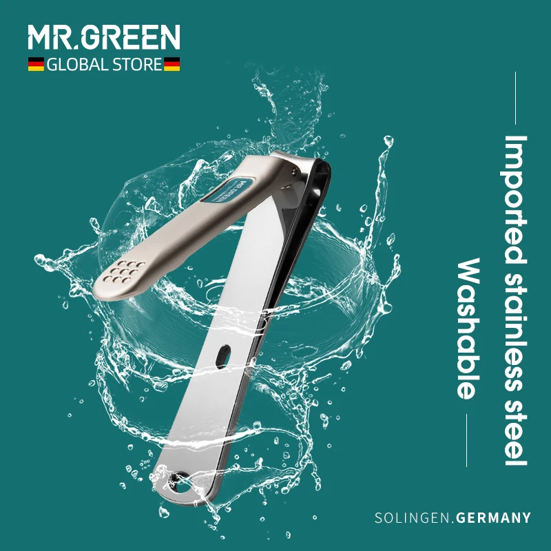 MR.GREEN Nail Clippers Stainless Steel Curved blade Clipper Fingernail Scissors Cutter Manicure tools trimmer with nail files