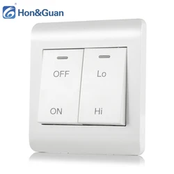 Hon & Guan-ventilador de escape de pared para el hogar, interruptor de doble velocidad para ventiladores de conducto en línea, controlador de modelo Alto y Bajo para ventilador de aire doméstico