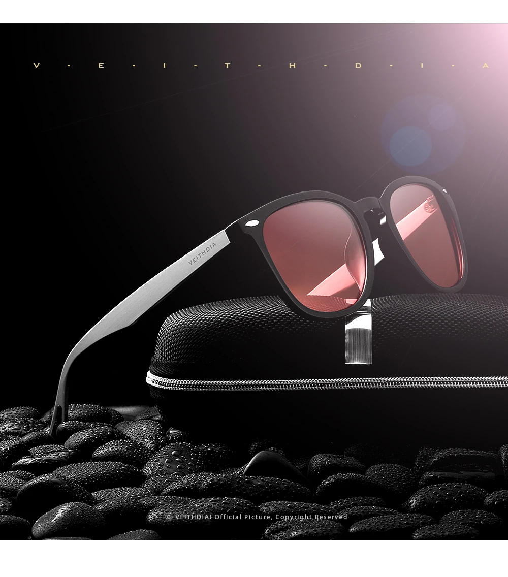 VEITHDIA Marke Sonnenbrille Aluminium + TR90 männer Photochrome Spiegel Sonnenbrille Brillen Vintage Outdoor Brillen Für Frauen 6116 – Detail 5
