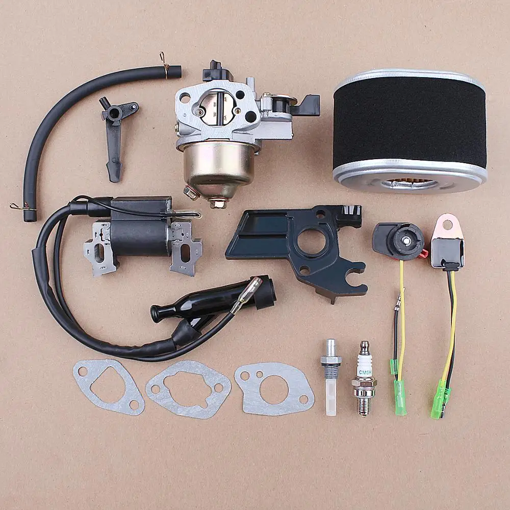 المكربن الإشعال لفائف شرارة التوصيل طقم فلتر الهواء لهوندا GX160 GX200 5.5HP محرك Carb استبدال أجزاء