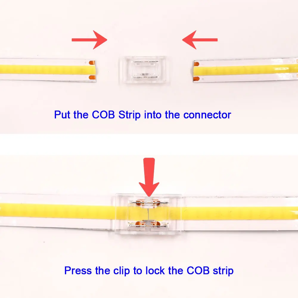 5pcs 2pin 3pin 4pin COB LED Strip Connector L/T/X Shape Corner Connectors for 5mm/8mm/10mm Width PCB Single Color RGB CCT Strip