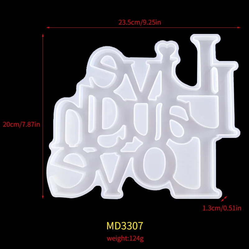 DIY Love Letter Ornaments Silicone Mold For Resin English Letter Casting Mold Jewelry Making Accessaries Resin Craft Decoration