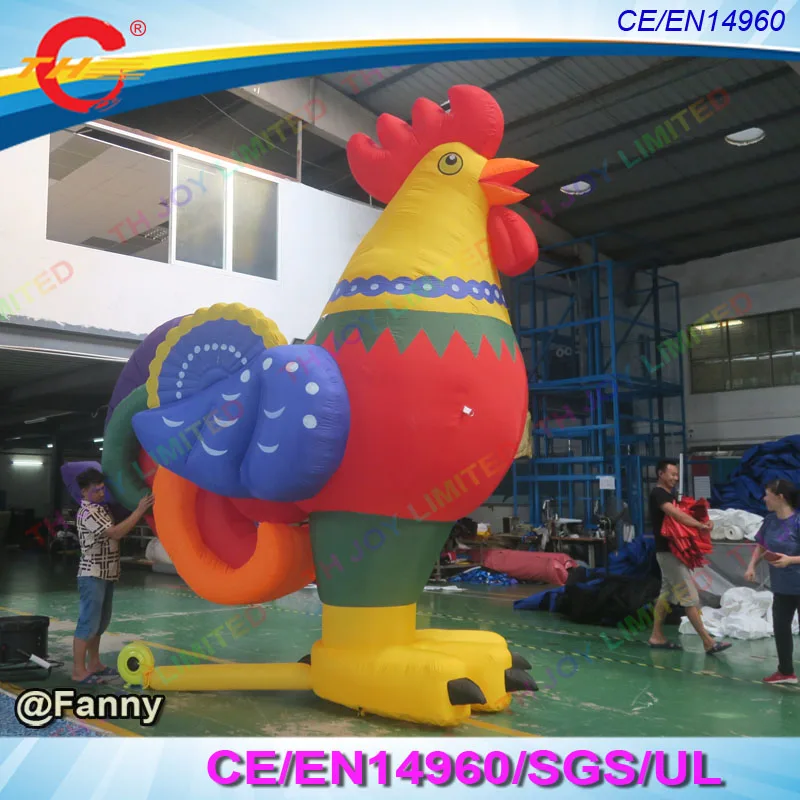 

6mH new design giant inflatable rooster for sale, outdoor advertising inflatable chicken animal for advertising