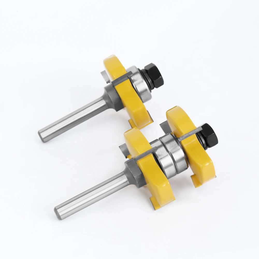Imagem -03 - Lavie-conjunto de Bits de Router de Língua e Sulco Fresadora Tenon para Madeira Ferramentas para Madeira Bit Stock mm Shank 11 Pcs