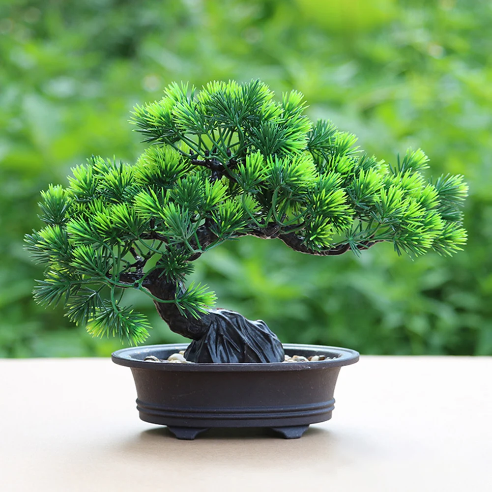 1Pc Simulation Lifelike  Artificial Plant Pine Tree Zen Spirit Party Home Hotel Desk Bonsai Decor  Bonsai Office Festival Decor