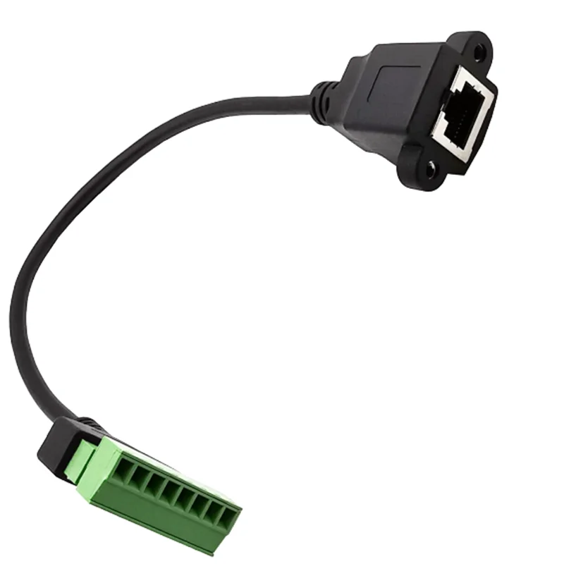 Rj45 do zacisku śrubowego 8-pinowe złącze Ethernet rj45 męskie żeńskie do 8-pinowego zacisku śrubowego Adapter sieciowy do CCTV DVR — zdjęcie produktu 4