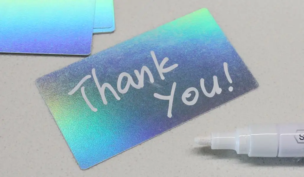 10Pcs Thickness 0.3mm Blank Holographic Silver Rainbow Color PVC Business ID Card Waterproof