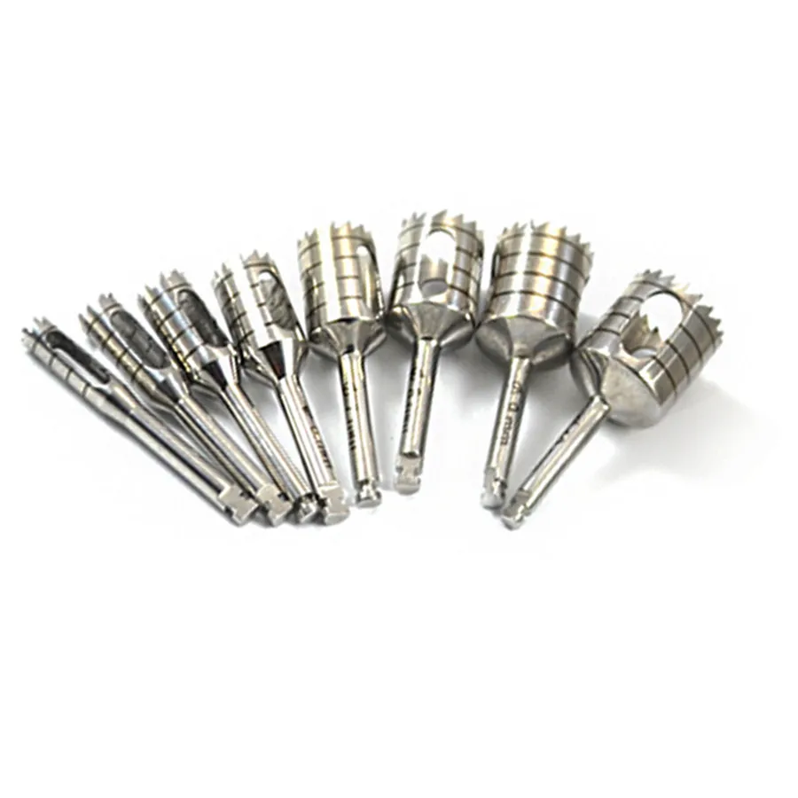 8 Pcs Dental Implant Bone Trephine Drills Kit / Trephines Set / Universal Trephines