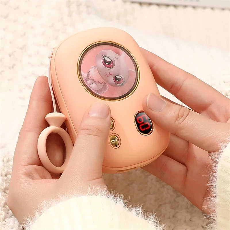 Usb Cute Cat Hand Warmer Charging Treasure Double-Sided Tropical Digital Display Charging Mobile Power Portable Hand Warmer Gift