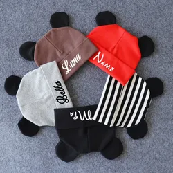 Personalised Cute Baby Beanie Gift Newborn Bear Ear Beanie Custom Name Beanie for Infants and Toddlers Children Hospital Hat