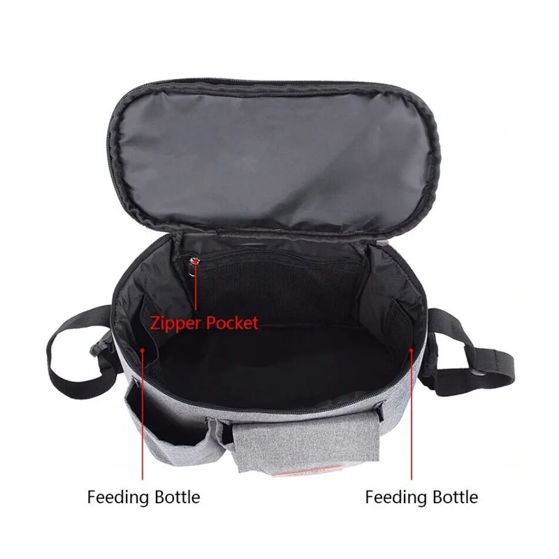 Bolsa Universal para cochecito de bebé, bolsa colgante de viaje, organizador de pañales, accesorio para cochecito de gran capacidad