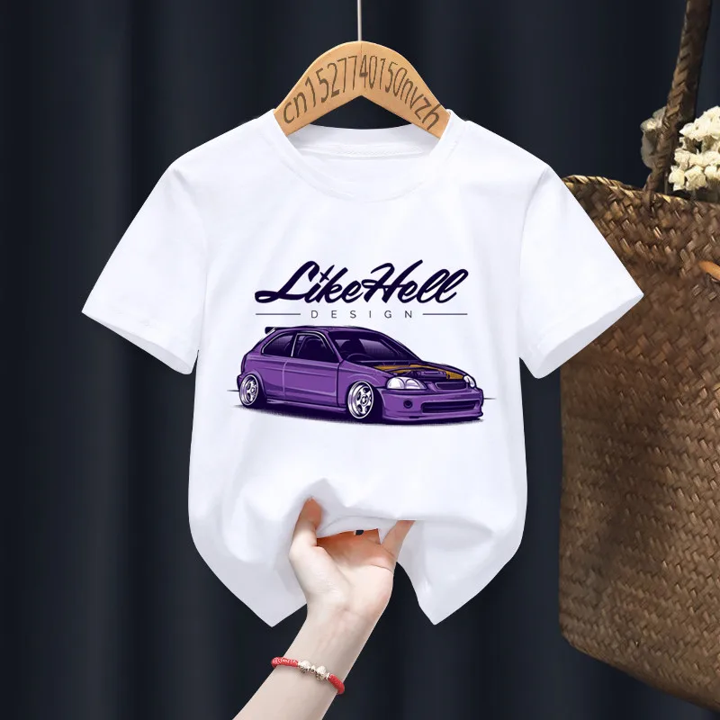 Initial D Grappige Jongen Meisje T-shirts Kid Kinderen Anime Gift Present Kleine Baby Harajuku Kleding, Drop Schip