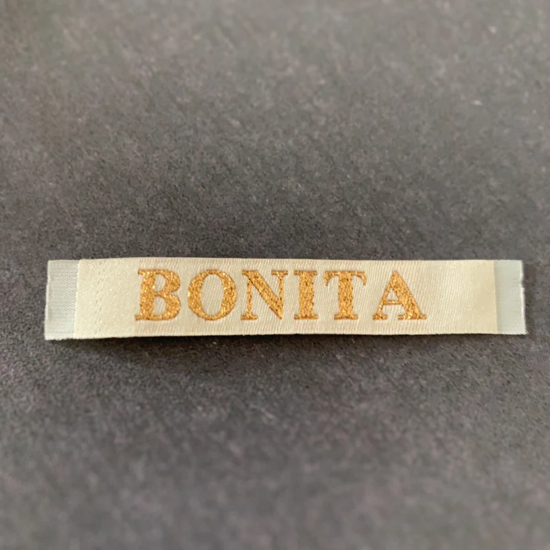 High-End Metalic Yarn Thread Letters Woven Labels