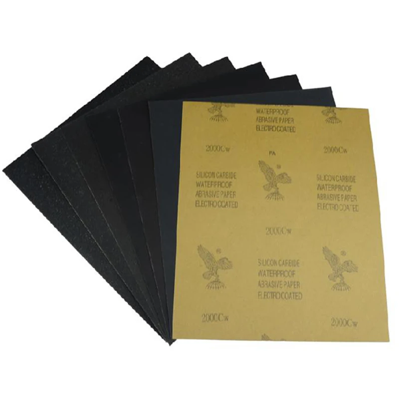 

7 sheets a Set Abrasive Paper Sandpaper 400 - 2000 Grit 9" x 11" Wet Dry Waterproof