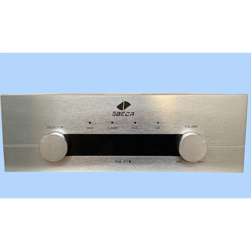 KYYSLB 430*140*368mm AMP140 Large Power Amplifier Chassis Box House DIY Enclosure with Knob Feet Amplifier Case Shell