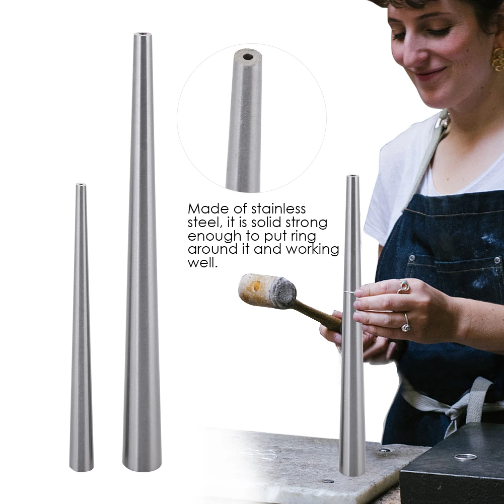 1Pc Stainless Steel Ring Enlarger Stick Mandrel Sizer Tool Equipment Jewelry Making Gold Silver Ring Forming Tool for Jeweler
