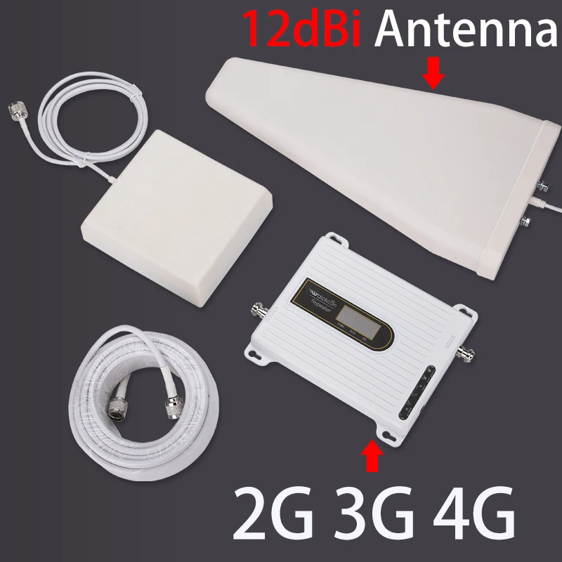 4g Signal Repeater GSM Verstärker 2g 3g 4g Cellular Booster Handy Netzwerk Antenne LTE Internet extender Tri Band 10/12dBi