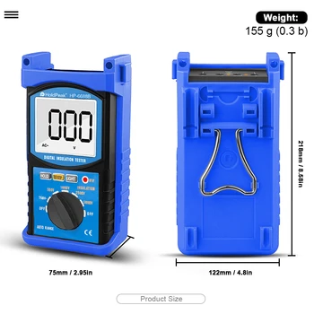 HoldPeak HP-6688B Digital Multimeter 4000 Counts Auto Range Insulation Resistance Tester Insulated Portable Tester Data Hold