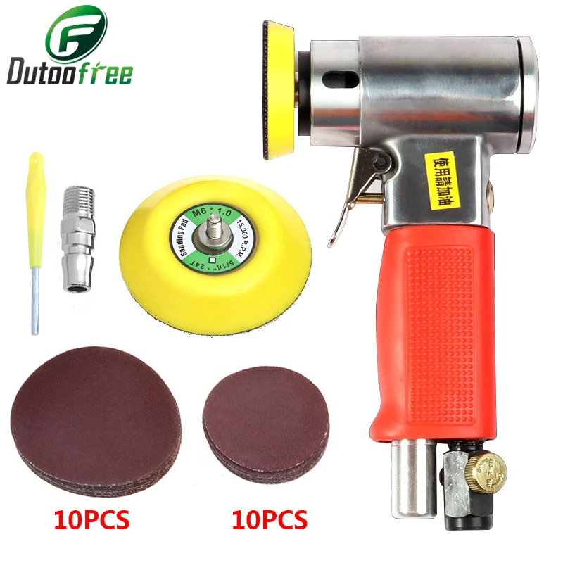 New Orbit Air Sander Mini Pneumatic 2-3 Inch Grinding Machine Set For Car Polishing High Speed Air Powered Polisher Air Tool