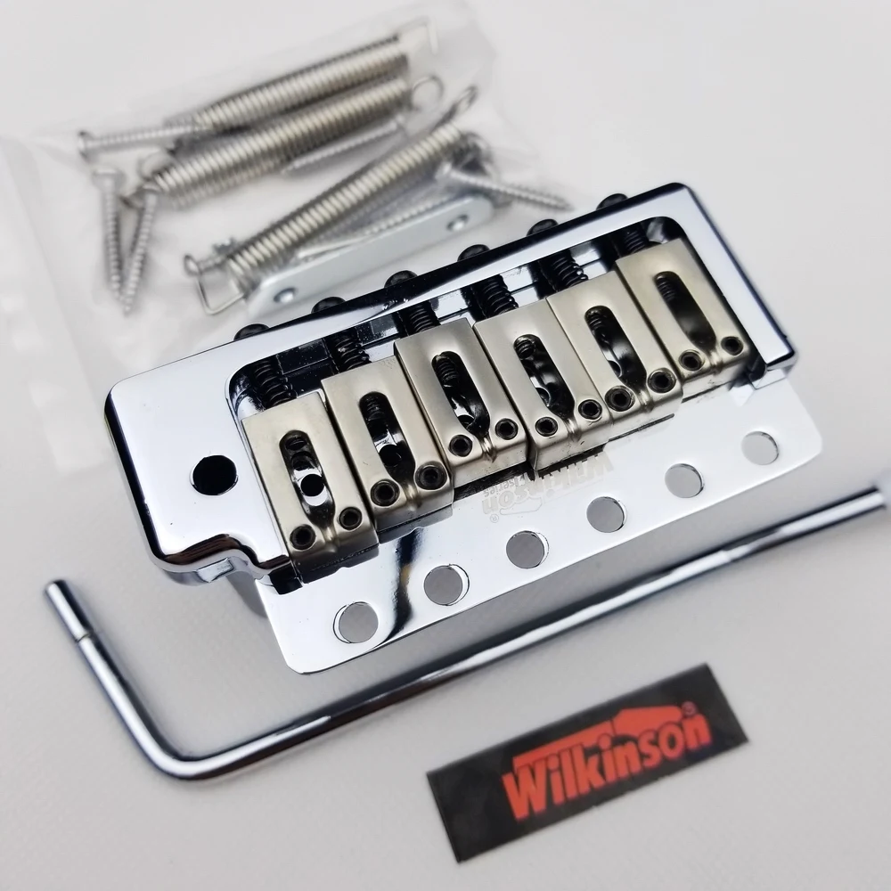 Wilkinson ST Electric Guitar Fixed 6 Screws Tremolo System Bridge Chrome Silver WOV09