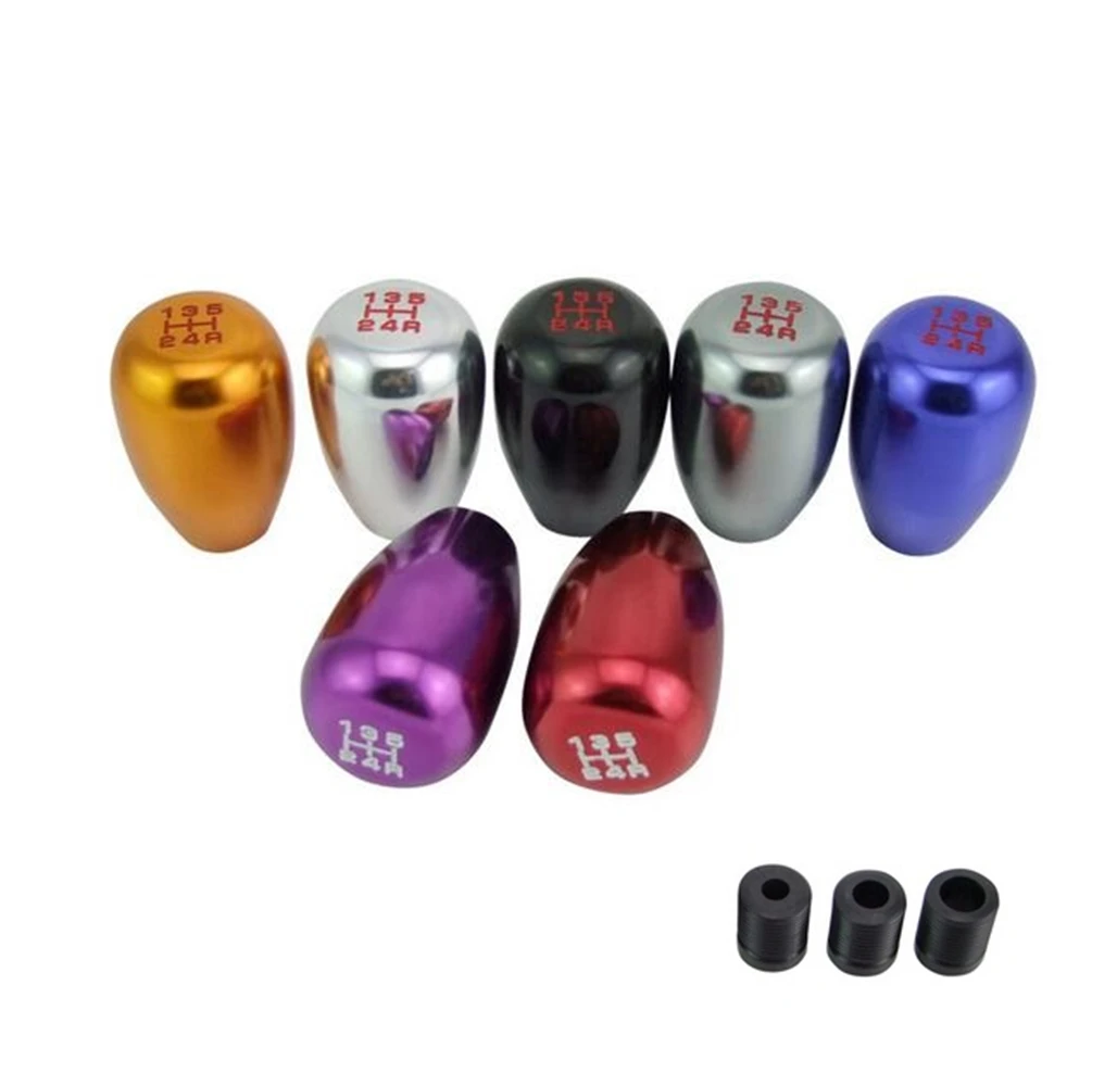 5 Speed Car 7 Colors Gear Shift Knob Aluminum Lever Shifter Stick Manual Gear Head Lever Headball Knobs