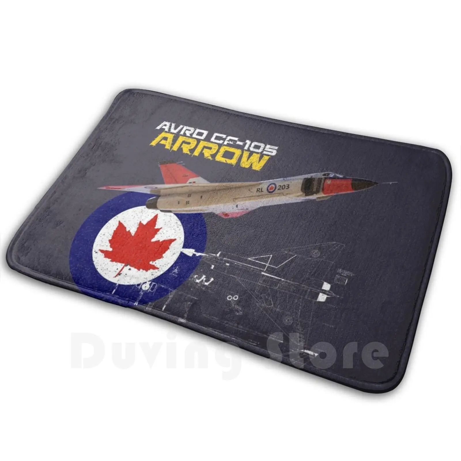 Canadian Avro-105 Arrow Carpet Mat Rug Cushion Royal Canadian Air Force Rcaf Avro Arrow Cold War Military Jet Fighter Jet