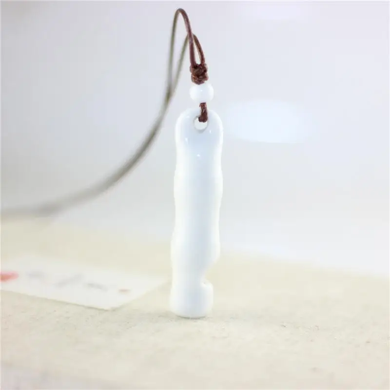 1pc Ceramic Necklace Creative Whistle Shape Design Porcelain Necklace Pendant Necklace Jewelry Accessories For Women Girls