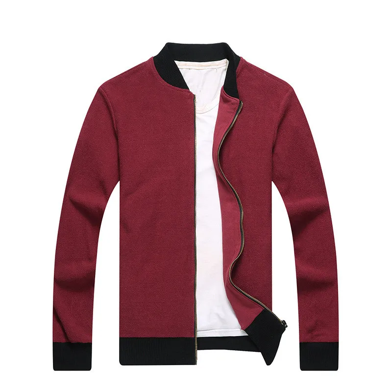 MRMT 2024 Brand New Men's Jackets Sweater Casual Overcoat for Male Round Collar Pure Color Sweater Jacket Clothing