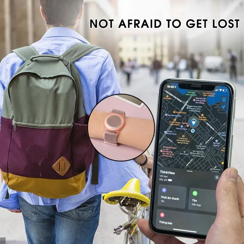 ใหม่ล่าสุดสร้อยข้อมือสำหรับ AirTags Anti-Lost BLE ป้องกันสำหรับ Apple Airtag ติดตาม Locator เด็กผู้ใหญ่ไนล่อนสายคล้อง