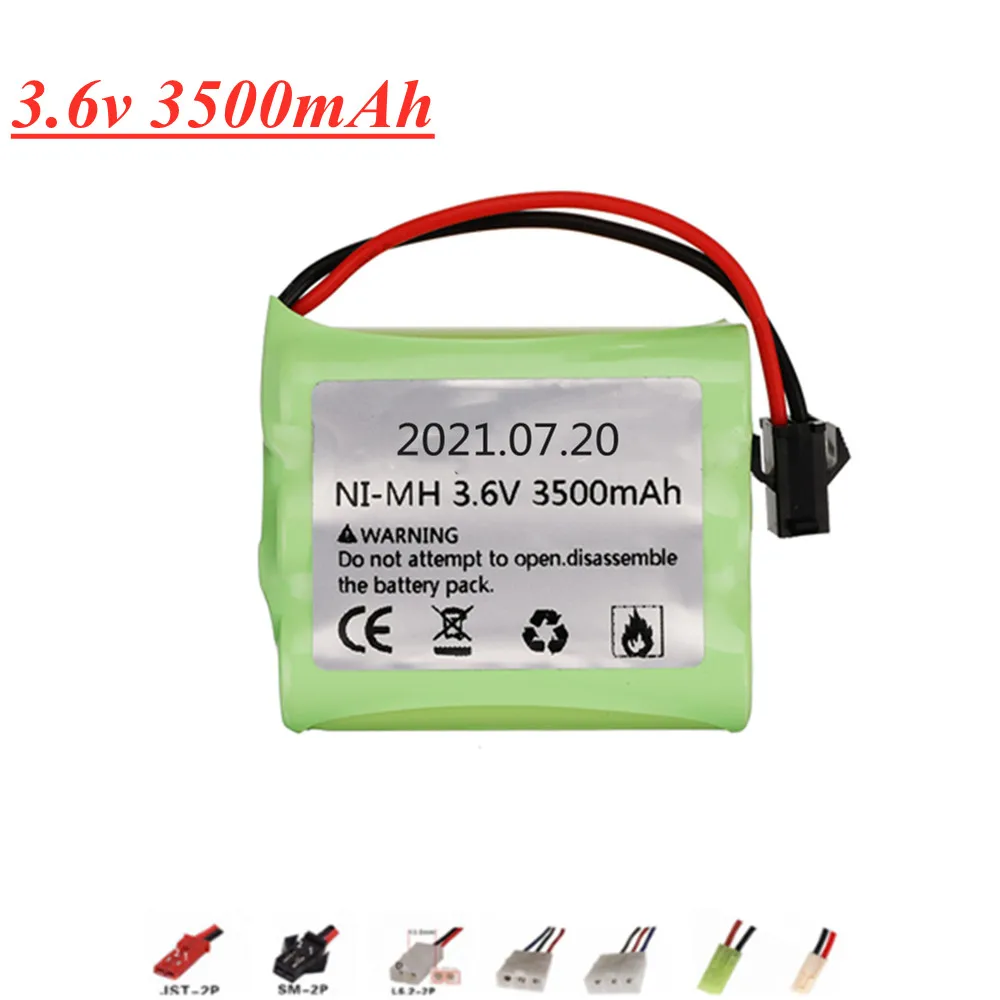 NI-MH 3.6V 3500mAh 3000mAh Rechargeable Battery 3.6 v nimh battery AA size for rc car toy boat model