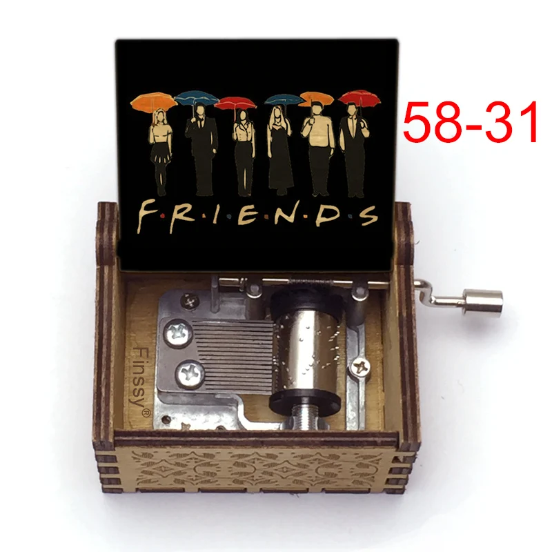 New TV show Friends Music Box Hand Wood Song Theme I\'II BE THERE FOR YOU color print fans Birthday Christmas friends Gift Craft