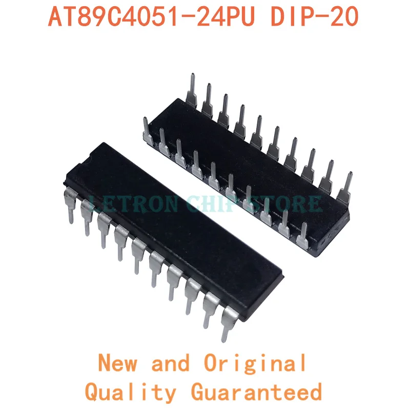 10pcs/lot AT89C4051-24PU DIP-20 IC MCU 8BIT 4KB FLASH 20DIP