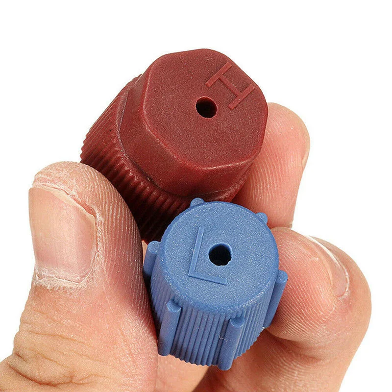 10pcs R134a A/C AC System Valve Cap Charging Port Cap Hi Low Side Kit 13mm 16mm Automotive Tools Universal Car Accessories