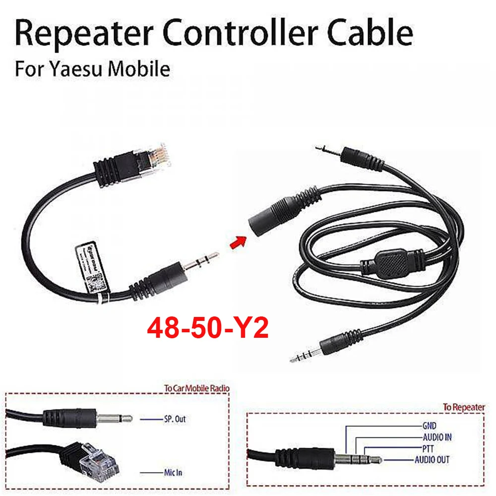 48-50-Y2 Repeater Controller Cable for Yaesu Mobile Radio FT-817 FT-857 Vertex Standard VX-2000 VX-2200 VX-4200 Transceiver