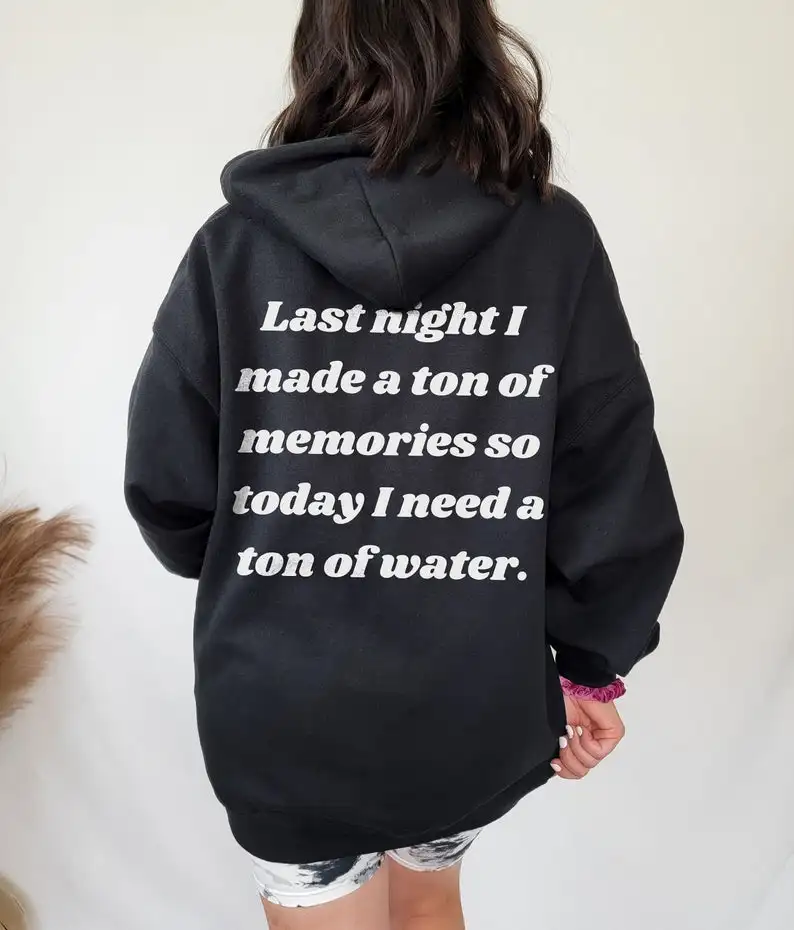 Sugarbaby Letzte Nacht ICH made Erinnerungen Kater Hoodie Mode Frühjahr Baumwolle Hoody Ästhetischen Kleidung Lange Ärmeln Tumblr Outfit