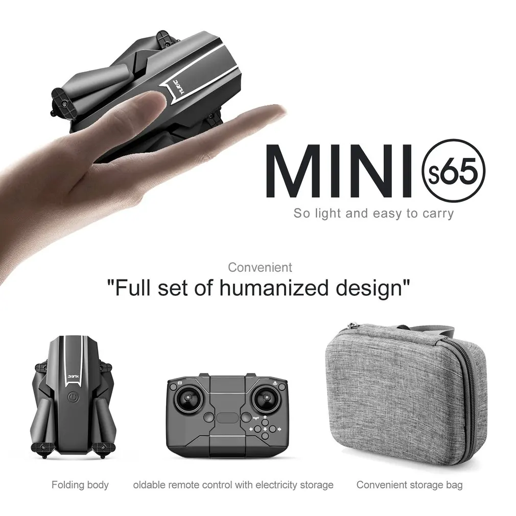 S65 Mini Drone 4K Daul กล้อง WiFi FPV แบบพกพารีโมทคอนโทรล Drones RC Quadcopter กล้อง Dron ของเล่น