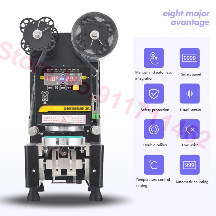 Plastic/Paper Cup Sealer Packing Machine Automatic Cup Sealing Machine Commercial Bubble Tea Equipment