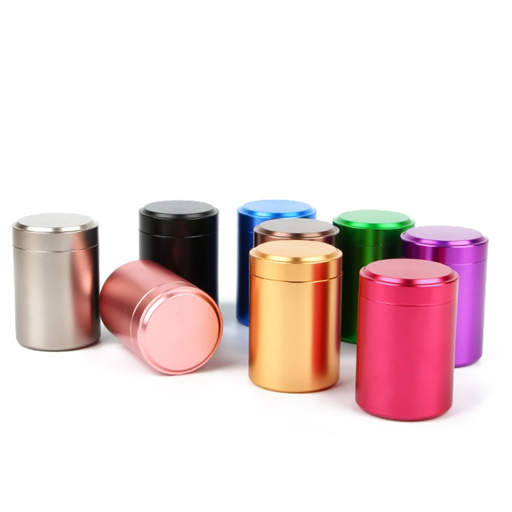 10Pcs/Set Portable Multipurpose Round Mini Seal Metal Tea Can Tinplate Candle Can Canisters Candy Jar Aromatherapy Box Luxury