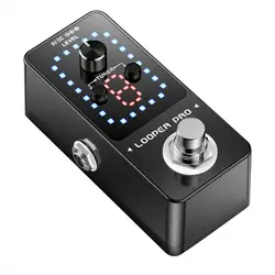 Guitar Pedal Guitarra Looper Pro Station Music Looper Pedal Accessory Guitar Processor 9 Waves 40 Mins Recording for Acoustic