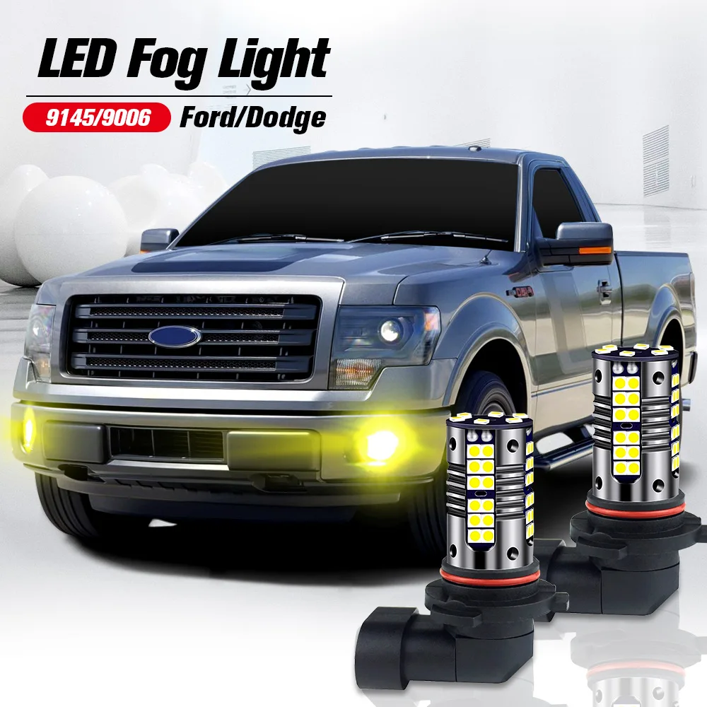 

2x LED Fog Light 9145 H10 9006 HB4 Lamp For Ford Expedition Explorer Escape F-150 Dodge Viper Charger Ram 1500 2500 3500 Dakota