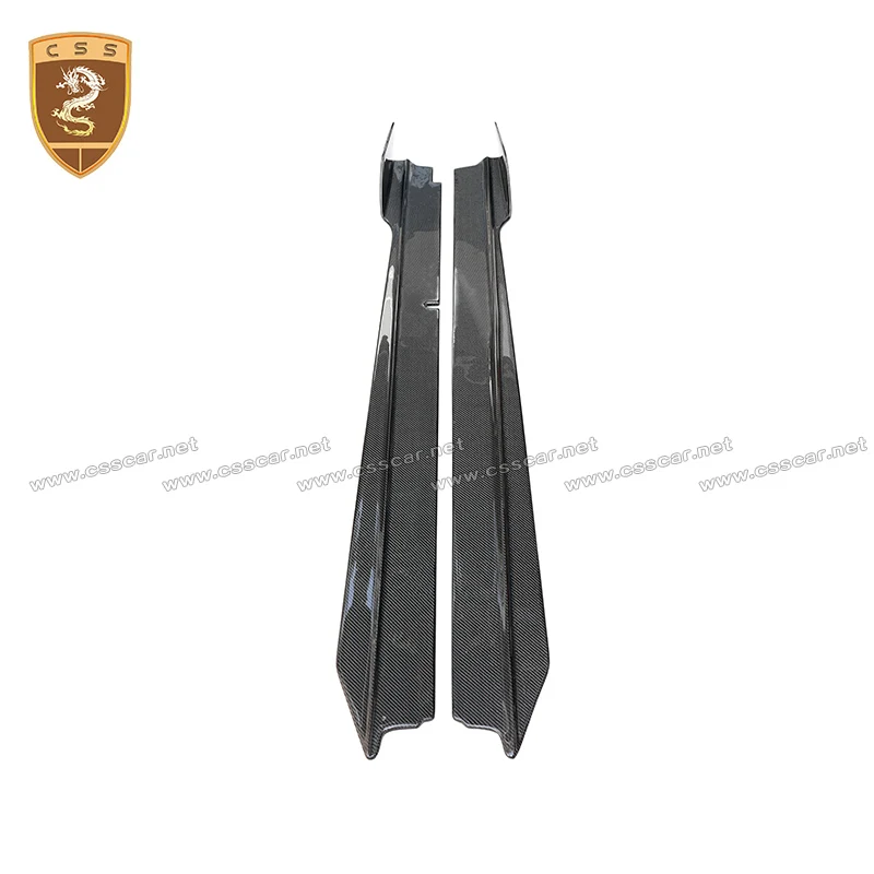 Dry Carbon Fiber LP610 Side Skirts Extensions for Lamborghini Huracan Vors Style Car Door Sill Pedal Splitter lp580 Accessories view 3