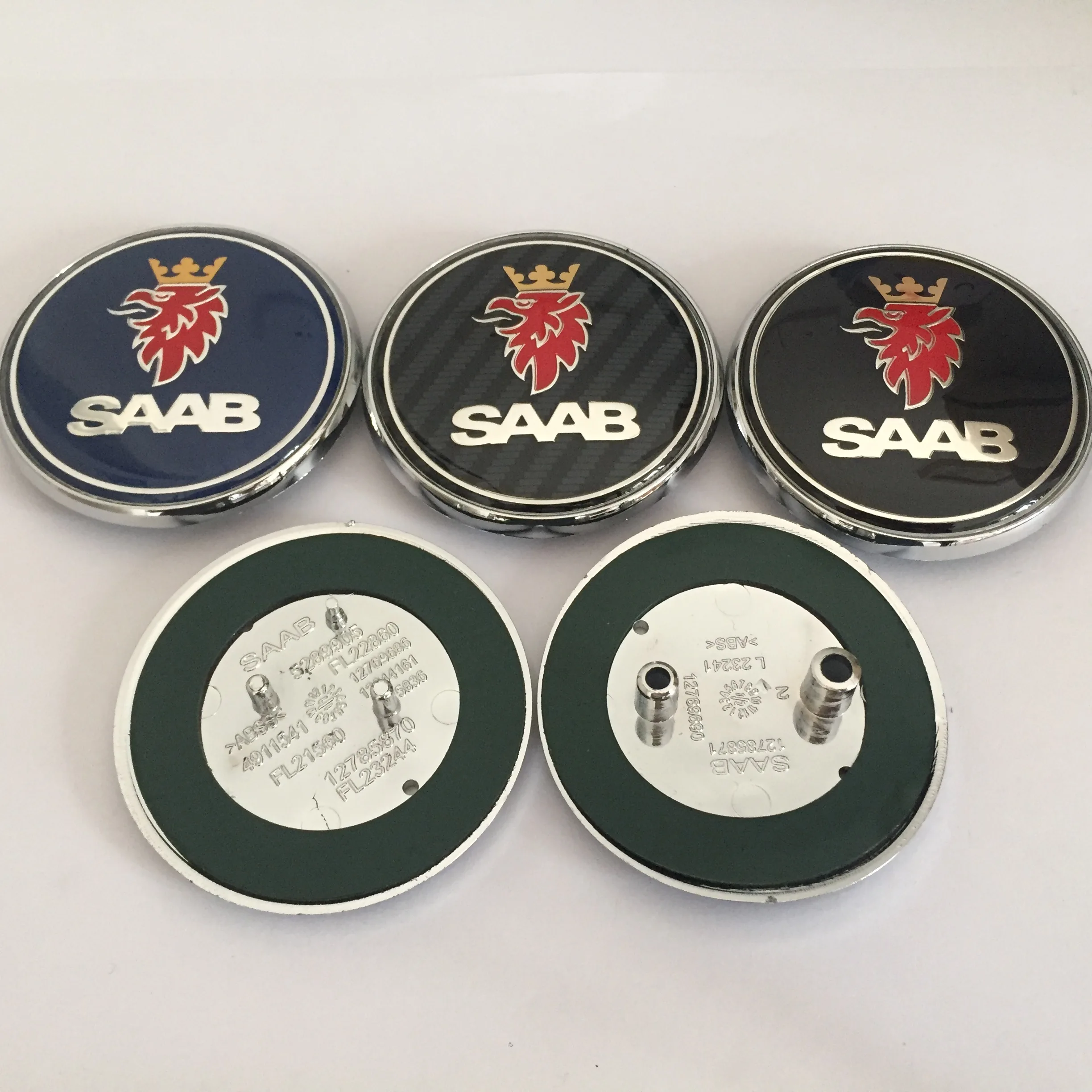 1pcs 68mm SAAB car front hood bonnet emblem rear Truck badge sticker car styling for 03-10 BJ SCS 9-3 9-5 9-2x 9-5x