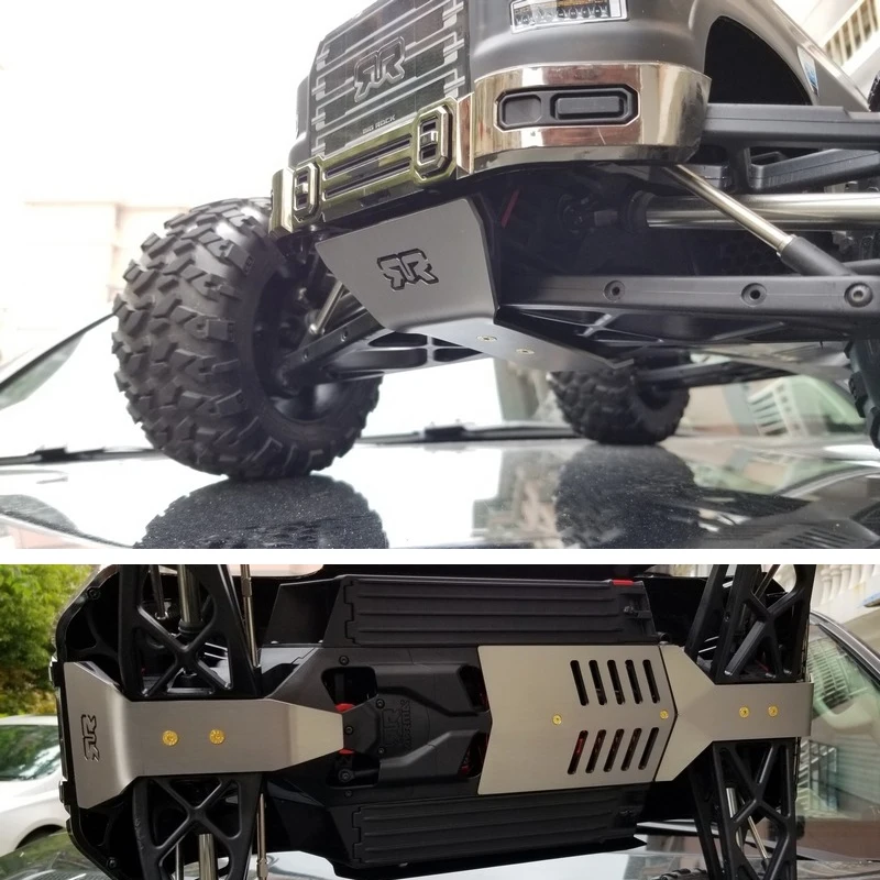 Rc Auto-Onderdelen Arrma Big Rock Roestvrijstalen Bodembescherming, Bepantsering, Eierbescherming Achteras, Anti-Botsing Aan De Voorkant