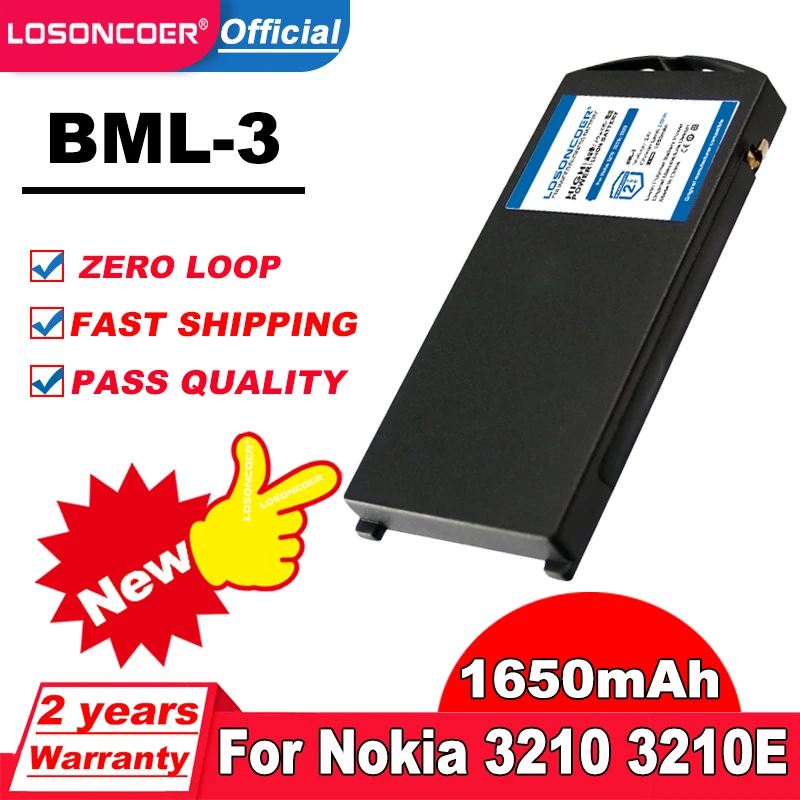 LOSONCOER 1650mAh BML-3 Battery For Nokia 3210 3210e 3320