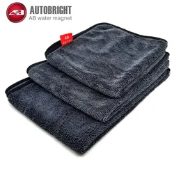 AUTOBRIGHT Microfiber 600gsm Drying Towel Car Wash Twist Cloth Premium Braid Large Cloth Thicken Soft Professional Car Cleaning