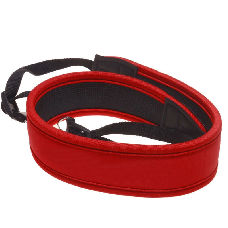 สีแดง Neoprene สายคล้องคอสำหรับ DSLR กล้อง