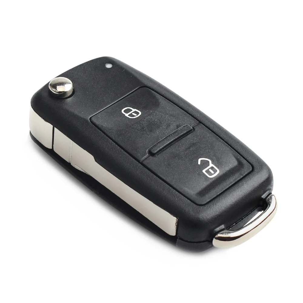 KEYYOU-carcasa de llave remota de coche, 2/3/4 botones, para VW Volkswagen Beetle cc GTI Tiguan Golf Jetta Passat Sagitar Polo MK6