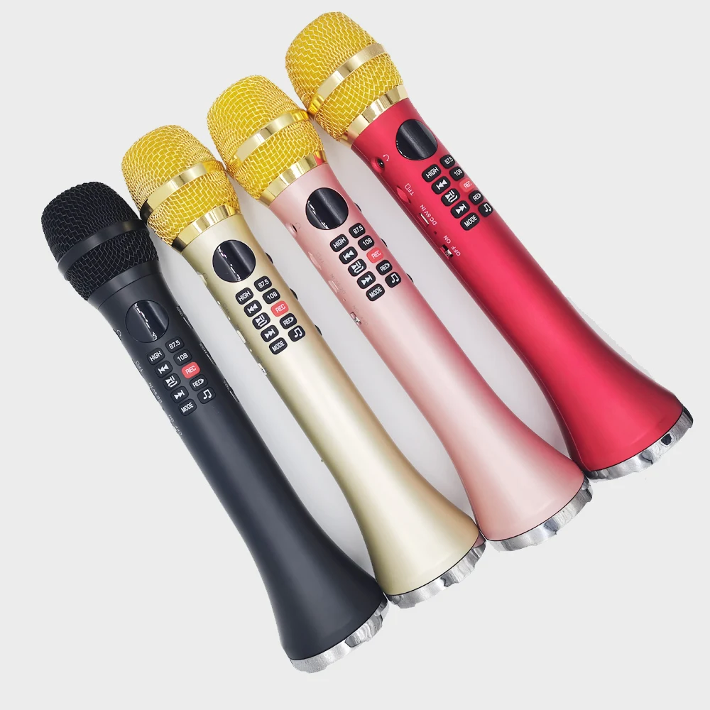 L-699 20W Bluetooth microphone Karaoke Microphone l699 Wireless Speaker Portable for phone support record TF play