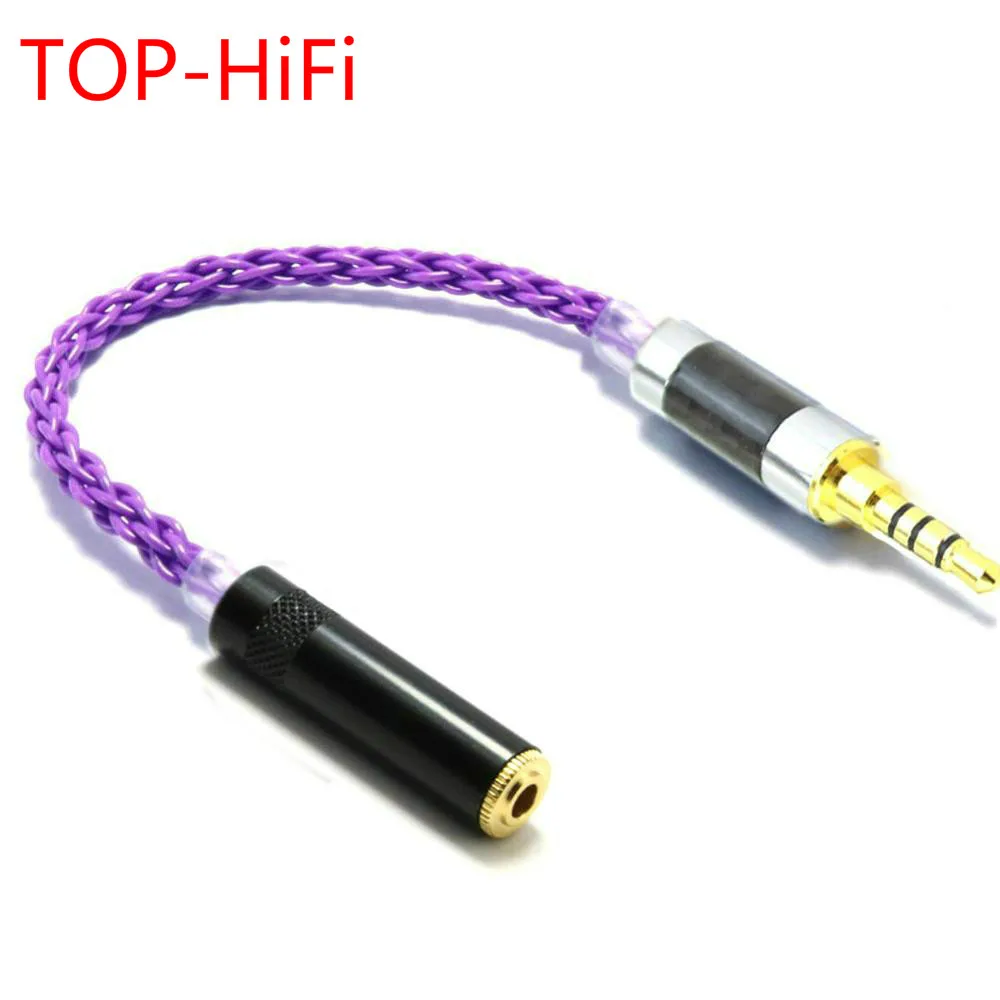 

TOP-HiFi Carbon Fiber 3.5mm TRRS Balanced Male to 3.5mm Strero Female Audio Adapter Cable 3.5mm TRRS to 3.5mm TRS Cable